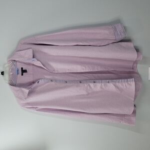 Van Heusen Slim Fit Flip Cuffs Button Down Dress Shirt Men's XXL 2X Purple